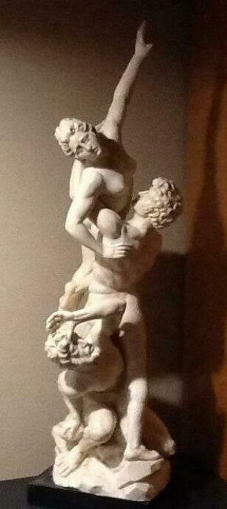 Vintage A.  Santini Sculpture 19 " Tall " Rape Of The Sabine Women " After Giambologna