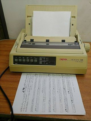 Vintage Okidata Microline 320 9 Pin Dot Matrix Printer Model Ge523p - Parallel