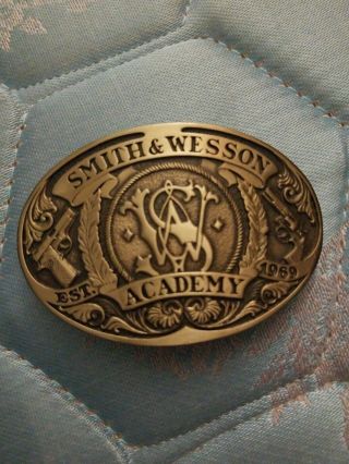 Smith & Wesson Rare Limited Edition Academy Belt Buckle No.  296 Gun Co.  Revolver