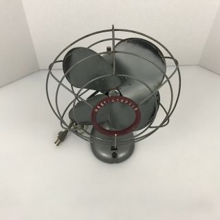 Vintage Oscillating Westinghouse Gray 14 " By 11 " Electric Fan 10pa2 2.  A6