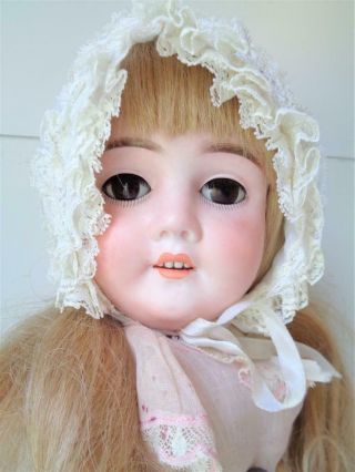 Antique Kley & Hahn K H 250 Walkure 3 1/4 German Bisque Doll 23 " Dolly Face Girl