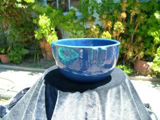Vintage Bauer Pottery 6 " Cobalt Blue Indian Bowl