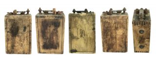 5 Antique Model T Wooden Battery Coils Vintage Hot Rod Rat Rod Ford Buzz Box