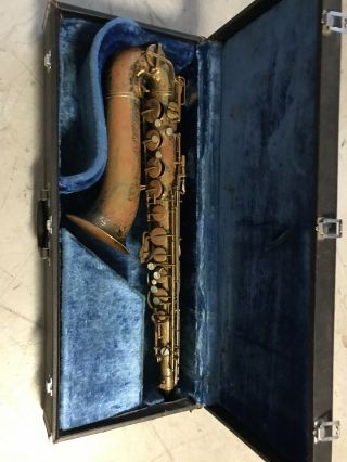 Vintage Buescher Aristocrat Tenor Saxophone missing neck 4