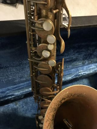 Vintage Buescher Aristocrat Tenor Saxophone missing neck 7