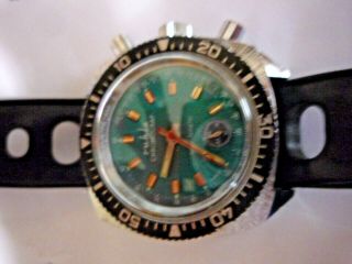 Vintage Mechanical Chronograph Ruhla Antimagnetic Wrist Watch 1970 