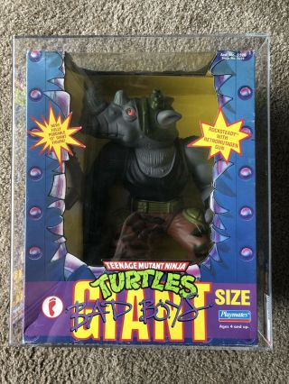 Vintage Playmates 1991 Giant Rocksteady Tmnt Teenage Mutant Ninja Turtles Afa 70