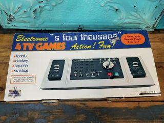Electronic S Four Thousand K - Mart Tv Video Game Console Vintage Pong Complete