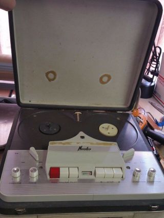 Norelco Vintage Reel To Reel 1/4 " Tape Recorder - Plays - Limited Testing