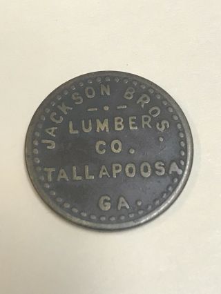Tallapoosa Ga Jackson Bros Lumber Co 5 Token Tallapoosa Georgia Rare
