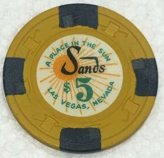 $5 Sands Vintage 11th Edition Gaming Chip Sands Hotel Las Vegas