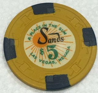 $5 Sands VINTAGE 11th Edition GAMING CHIP Sands Hotel LAS VEGAS 2