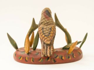 Vintage American Primitive Folk Art Carved Bird Sculpture Walter June Gottshall 3