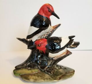 Stangl Pottery Birds Vintage - Signed Red Headed Woodpecker Bird Figurine 3752