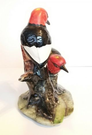 STANGL Pottery Birds Vintage - Signed Red Headed Woodpecker Bird Figurine 3752 6
