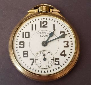 Vintage Elgin B.  W.  Raymond Pocket Watch 16s 21j Gold Filled Case Project