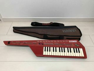 Yamaha Shs - 10r Red Keytar Fm Digital Keyboard Vintage 1987