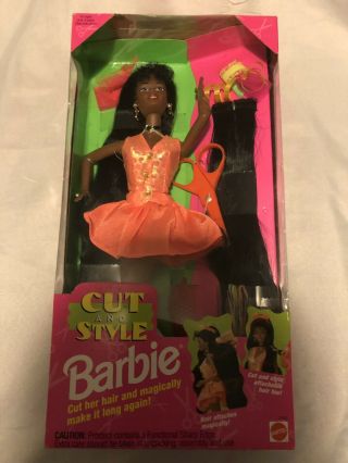 1994 Barbie Cut And Style African American Vintage Mattel 12642