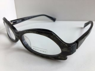 Vintage Alain Mikli Al 1019 0004 56mm Gray Cat Eye Eyeglasses Frame France