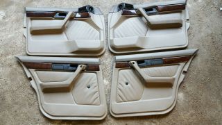 Bmw E34 Sedan/touring Facelift Door Panels Oem Parchment Leather Lux /very Rare