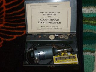 Vintage Sears Craftsman Hand Grinder 623.  25160 - Box & Accessories