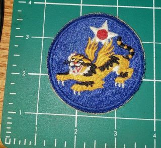 Ww2 Us Army Air Force Flying Tigers 14th Corps Cut Edge Cloth Back Patch No Glow