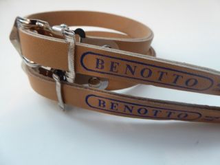 Vintage Nos Classic Benotto Italian Leather Pedal Straps 4 Your Vintage Ride