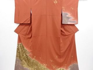 3443122: Japanese Kimono Vintage Houmongi / Kinsai / Embroidery / Floral
