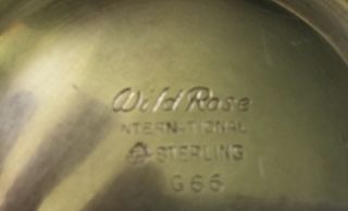 Antique Wild Rose International Sterling Silver Bowl 5