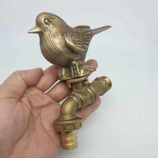 Brass Water Tap Faucet Bird Kitchen Garden Handle Spigot Outdoor Yard Vintage