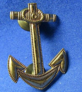Pre - Wwii Part 18k Gold Navy Naval Annapolis Cadet Insignia By Meyer Metal