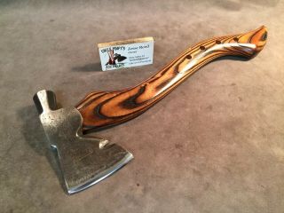 Vintage Plumb carpenters axe hatchet hammer POLISHED custom JESSE REED handle 3