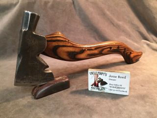Vintage Plumb carpenters axe hatchet hammer POLISHED custom JESSE REED handle 4