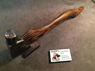 Vintage Plumb carpenters axe hatchet hammer POLISHED custom JESSE REED handle 8
