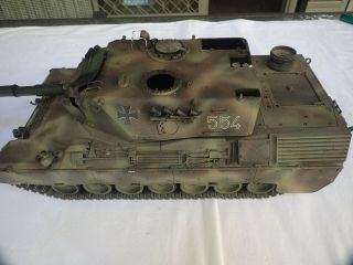 Leopard A2 1/16 Rc Tank By Tamiya Vintage Item 56002 Partially Assembled