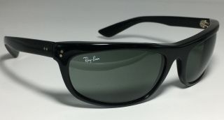Vintage B&l Ray Ban L2870 Yxas G15 Crystal Black Ebony Balorama Wrap Sunglasses