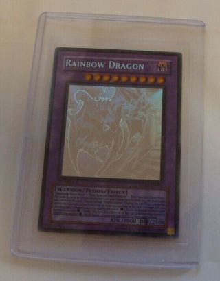 Yu - Gi - Oh Rainbow Dragon Misprint Glas - En036 Ghost Rare 1st Ed