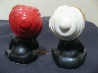 Vintage Rare Black Americana Kids on Telephones Salt And Peppers Shakers 2