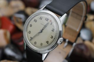 Vintage Movado Factories 17 Jewel Hand Wind Cal.  261 Steel Military Watch