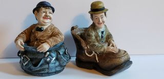 Laurel & Hardy Vintage Polystone Banks By Tst