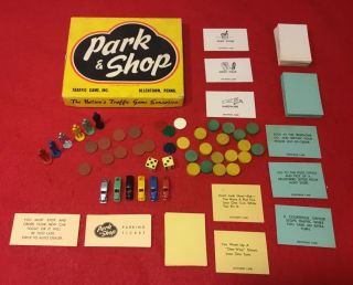 Vintage 1953 Park And Shop Game By Milton Bradley Allentown,  Pa