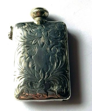 Rare Edwardian Antique Silver Permanent Lighter Vesta 1911