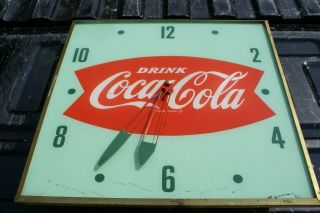 Vintage Coca - Cola Clock Circa 1950 