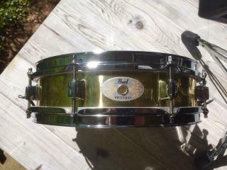 Yep Still Vintage Pearl Piccolo Brass Shell Snare Drum 13.  5 X 3 Bright Crispy