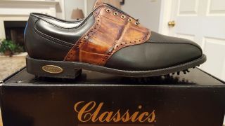 Vintage Footjoy Classics Dry Premiere Mens Golf Shoes 50641 13e Usa Mfg