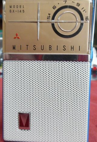 Vintage 1960 Mitsubishi Model 6x - 145 6 Transistor Am/cd,  Vgc