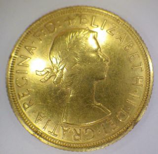 1958 Gold Sovereign British Coin Queen Elizabeth Ii Young Head London Rare