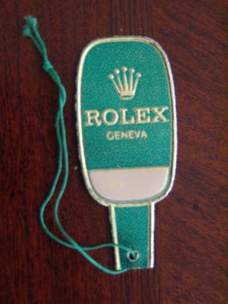 Nos Vintage 50s 60s Rolex Embossed Foil Tag With String
