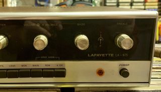 Vintage Lafayette LA - 975 Solid State Stereo Amplifier Woodgrain 3