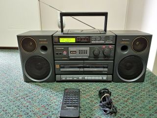 Vintage PANASONIC RX - DT680 Boombox Ghetto Blaster With Remote VERY 2